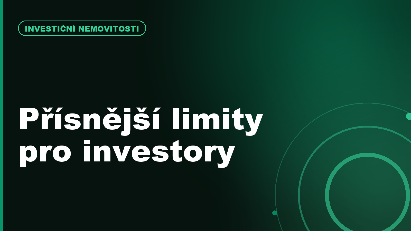 Investiční hypotéky po 1. dubnu 2026: kdo narazí na LTV 70 % a DTI 7