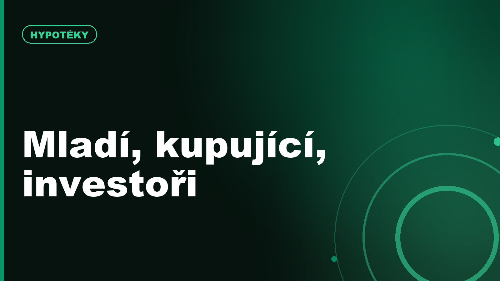 Mladí do 36 let vs. investoři: kdo má v roce 2026 lepší přístup k hypotéce